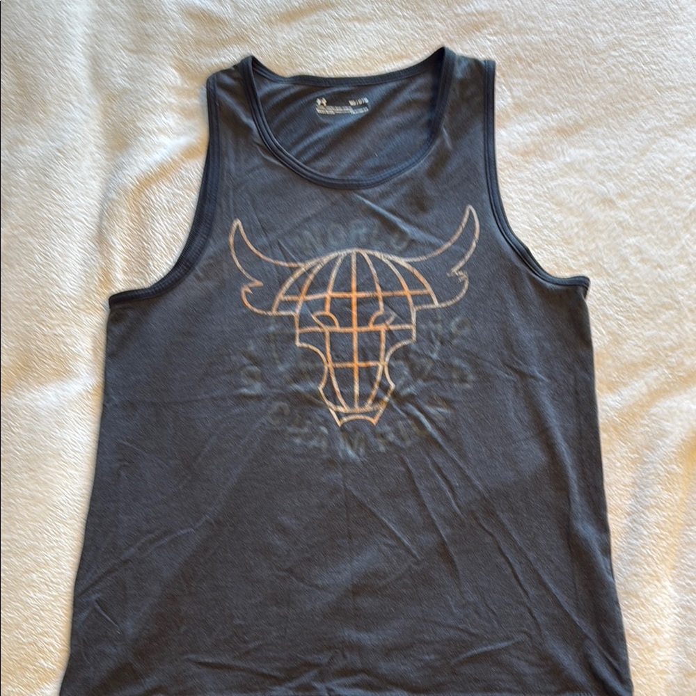 Under Armour Gray Tank with Bull Design